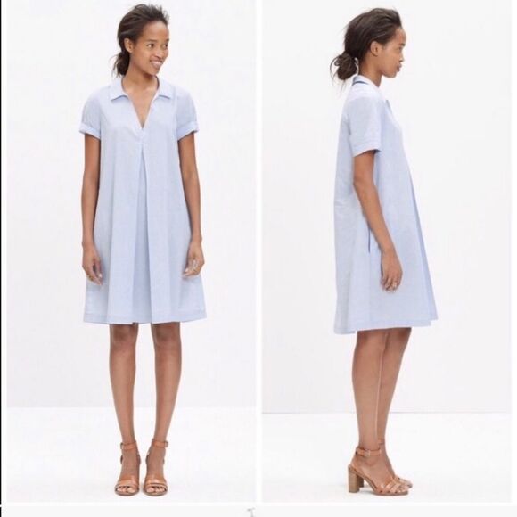 Madewell Swingout Shirtdress Blue Small - Picture 1 of 6